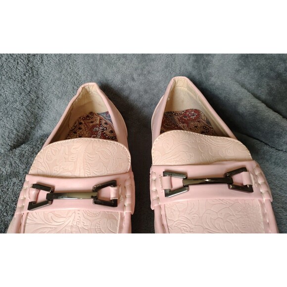 Antonio Cerrelli Elite Shoes Mens 8.5 Pink Embossed Loafers Slip On Dress Peach main image 5